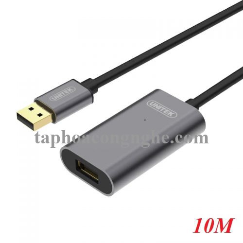 Unitek 98150 Y-272 2.0 10M Màu Xám Cáp Usb Nối Dài Extension kèm cổng cấp nguồn 30098150